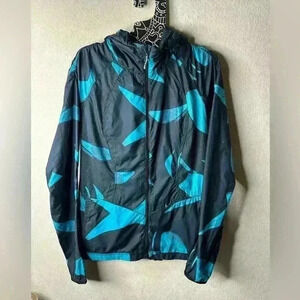Lululemon Back Pack It Jacket Back Spin Stroke Peacock Blue Black size 8